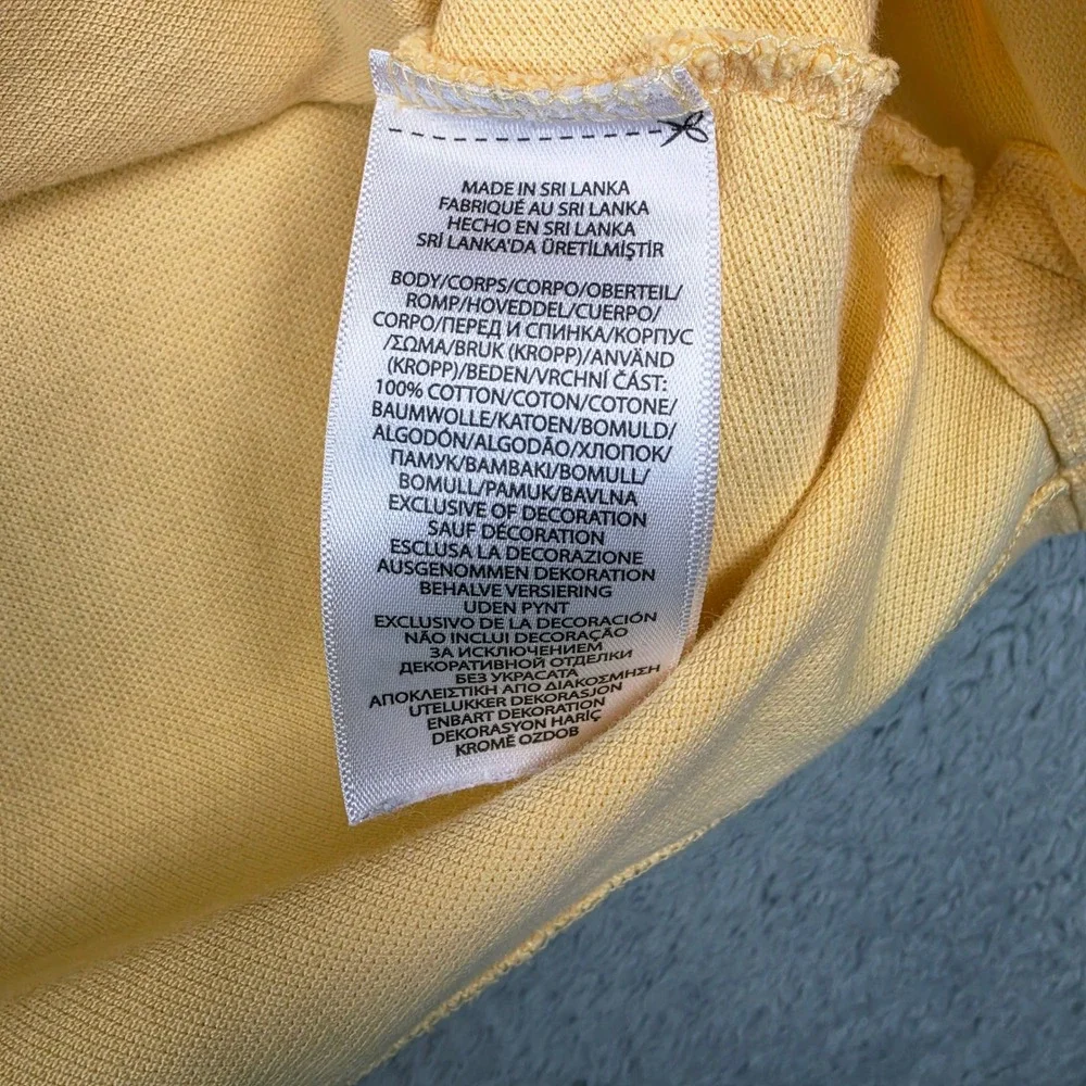 Polo Ralph Lauren Polo Shirt Mens M Yellow Big Pony Classic Fit Short Sleeve 3